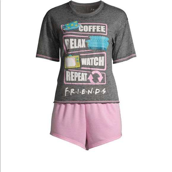 Warner Bros. | Intimates & Sleepwear | Friends 3 Piece Pajama Set Pjs ...